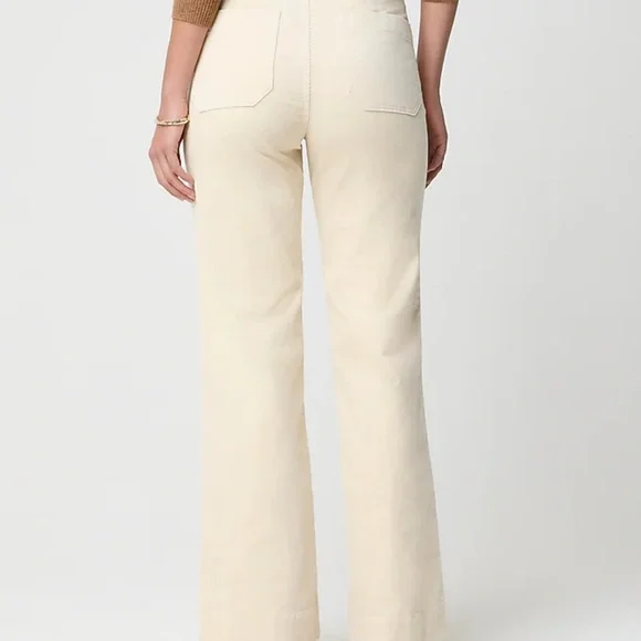 J. Crew Beige Corduroy Pants Lizzie Wide Leg NWT - Picture 2 of 11